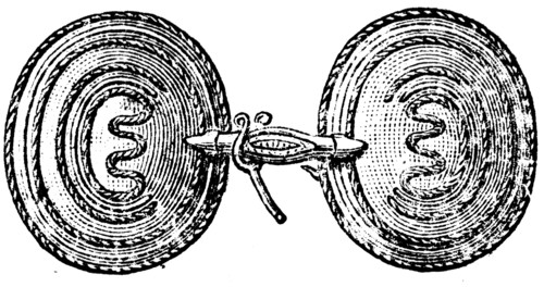 Bronze buckle.
