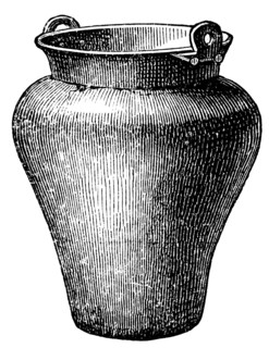 Bronze cauldron.