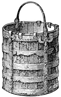Frank wooden bucket.