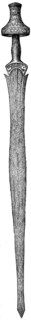 Iron sword with a handle of ivory.