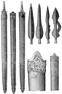 Iron swords and spears.