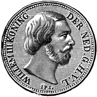 William I on the coin of one guilder.