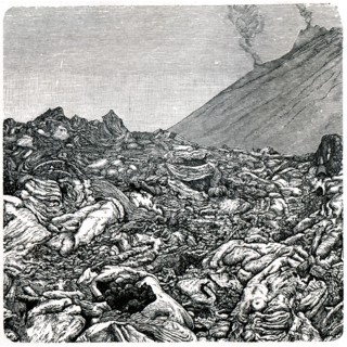 Twisted lava of Vesuvius.