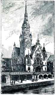 German pavilion on International Exhibition in Paris.