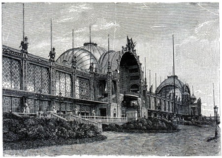 Main building of the International Exhibition in Paris.