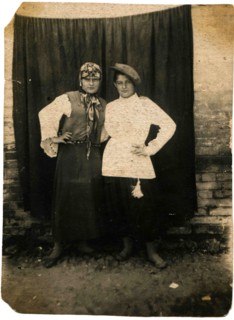 Two women, participants of amateur performances.