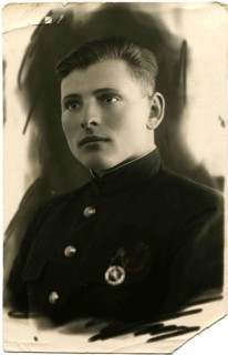 A young man in uniform.