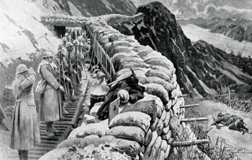 Touching tribute of italian troops to a camrade.
