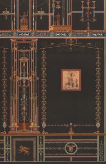 Wall painting of the black wall house