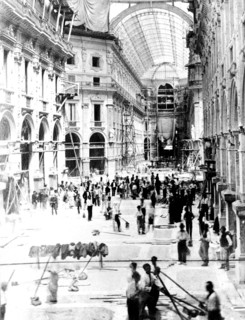 Milan. Vittorio Emanuele Gallery Building Construction. 1865-1866