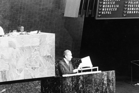 Usa. New York. Onu. Aldo Moro