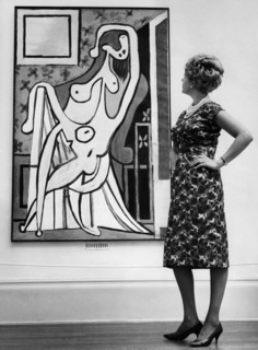 Visitor admires a picasso at the London gallery.