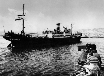 A shooting of the film exodus.