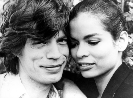 Mick Jagger and Bianca Jagger.