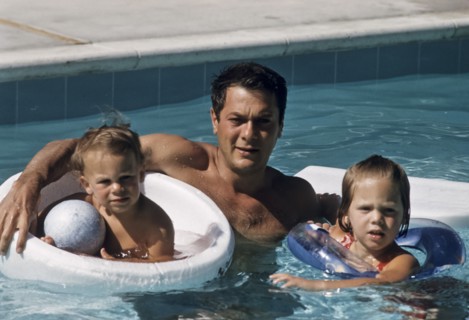 Tony Curtis With His Sons.