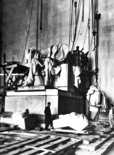 The Construction Of The Statue Of Abraham Lincoln.