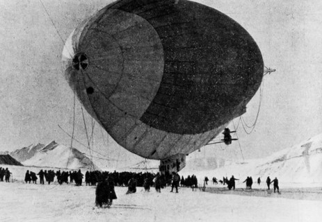 The Airship Italia Of Nobile Expedition, At King's Bay.