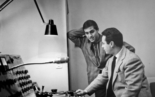 Adriano Celentano In The Recording Studio.