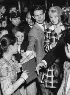 Brigitte Bardot and Jacques Charrier.