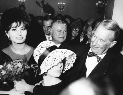Maurice Chevalier and Sophia Loren.