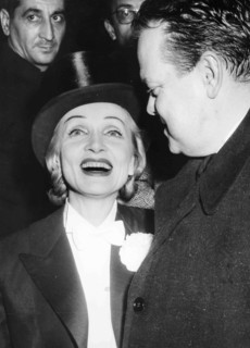 Marlene Dietrich and Orson Welles.
