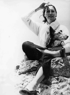 Ava Gardner With Dog.