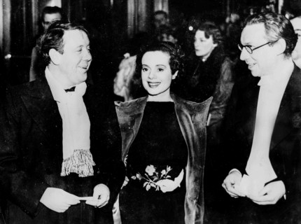 Charles Laughton, Elsa Lanchester and Alexander Korda.