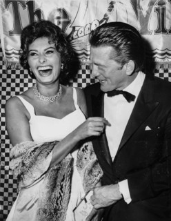 Sophia Loren and Kirk Douglas.