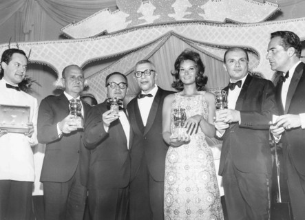 Ugo Gregoretti, Salvo Randone, Dino De Laurentiis, Ruggero Lombardi, Lea Massari, Francesco Rosi and Grolla D'Oro.