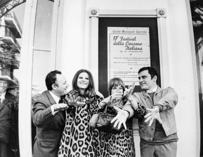 Claudio Villa, Milva, Wilma Goich and Edoardo Vainello.