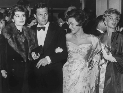 Anouk Aimee, Marcello Mastroianni, Nadia Gray and Magali Noel.