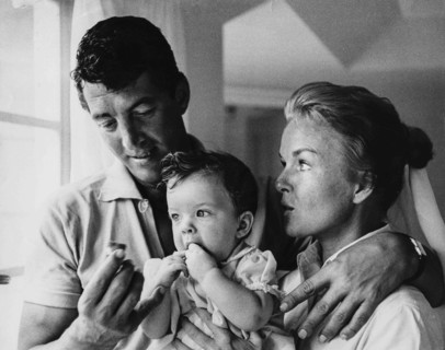 Dean Martin With Daughter Gina And Wife Jeanne Biegger.