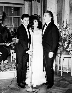 Eddie Fisher, Elizabeth Taylor and Kirk Douglas.