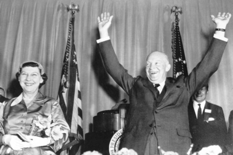 Dwight Eisenhower and His Wife. 1958