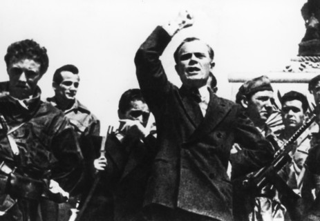 Sandro Pertini At The Rally Of May 1.