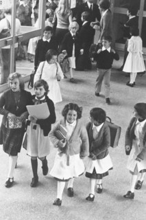 Children at school, italy 1970