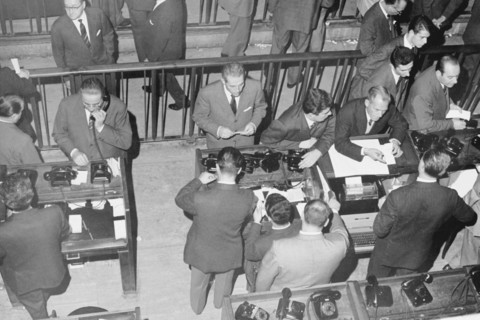 Italy, milan, stock exchange, about 1960