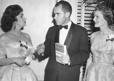 Gina lollobrigida, richard nixon, pat nixon