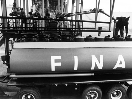 Refueling tanker fina, bertonico, italy, 70's