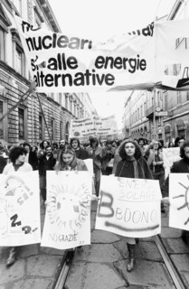 Anti-nuclear demonstration, milan 80's