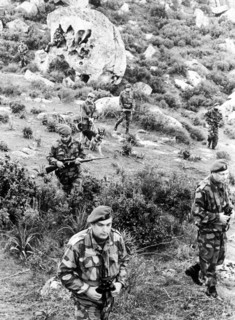 Police patrols in search of bandits, Nuoro, Sardinia 1968