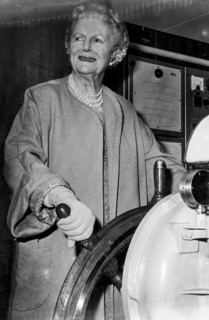 Lady spencer churchill named the new danish passenger vehicles ferry winston churchillat a ceremony in greenwich, 30th may 1967