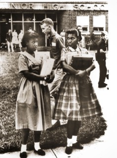 Black young women at the junior high school, 1960