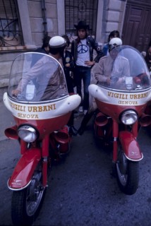 Traffic policeman, genova, 70's