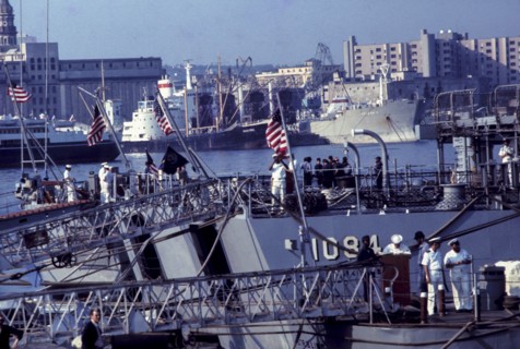American warship, and american soldiers, naples, italy