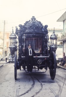 Italy, campania, naples, hearse, 70's