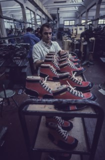 Worker in a footwear industry, 70's