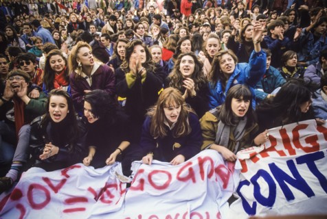 Students demonstration, rome, 90's