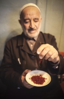 Azerbaijan, man with saffron, 80's