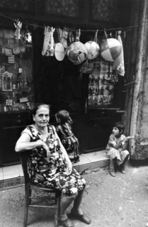 Shop in a naples's street, 70's